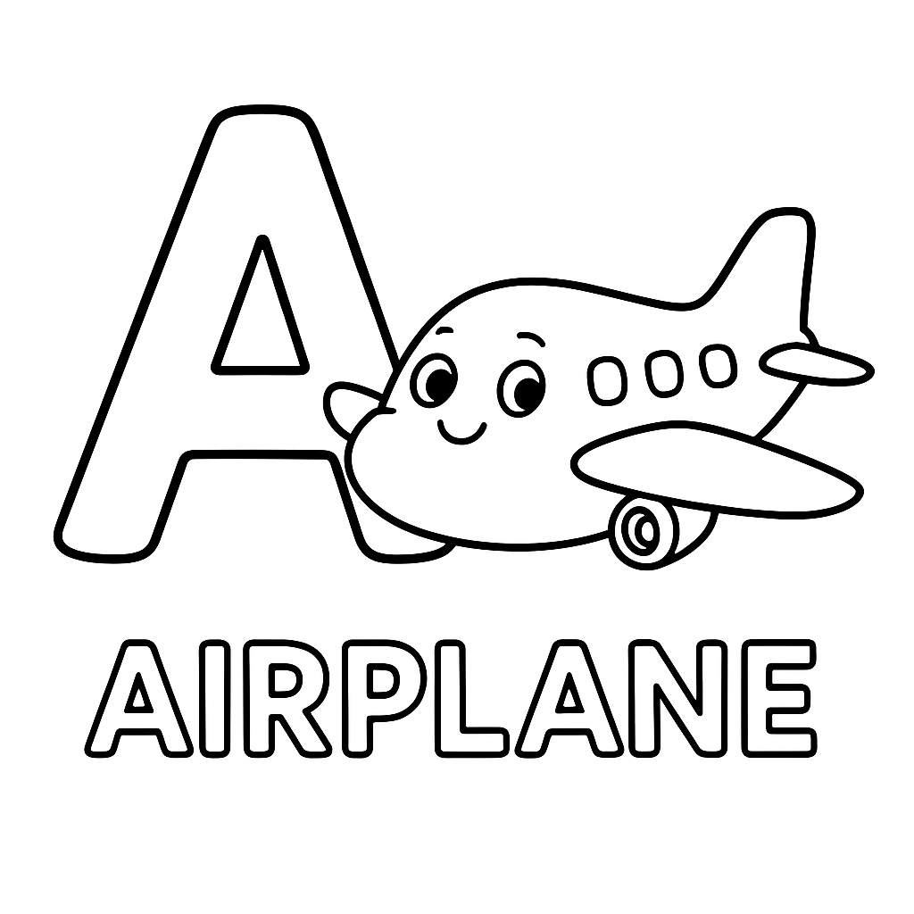 Airplane Coloring Page