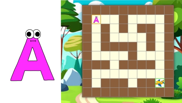 Letter A Maze Game