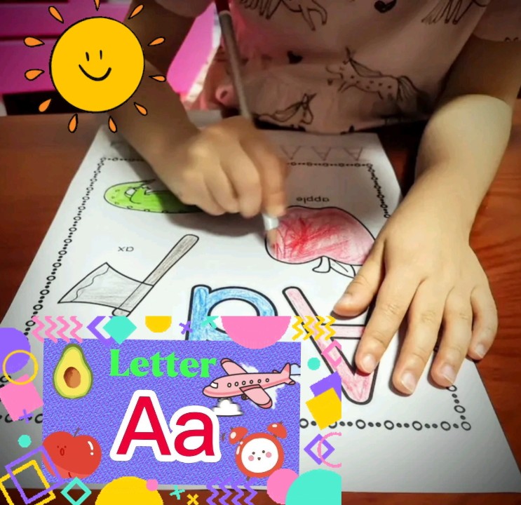 Letter A, home activities