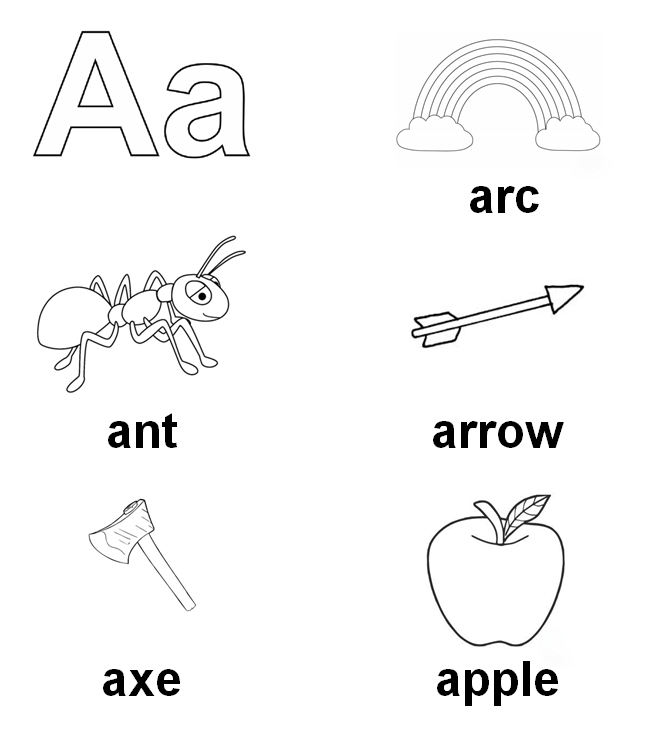 Letter A Coloring Page