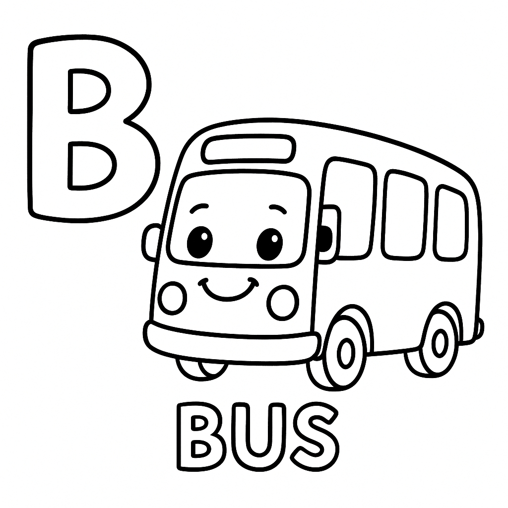Bus Coloring Page