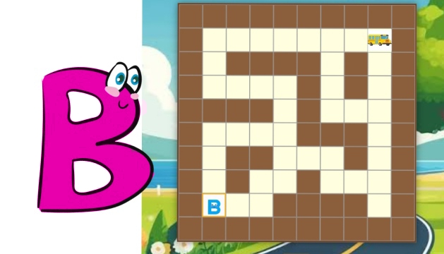 Letter B Maze Game